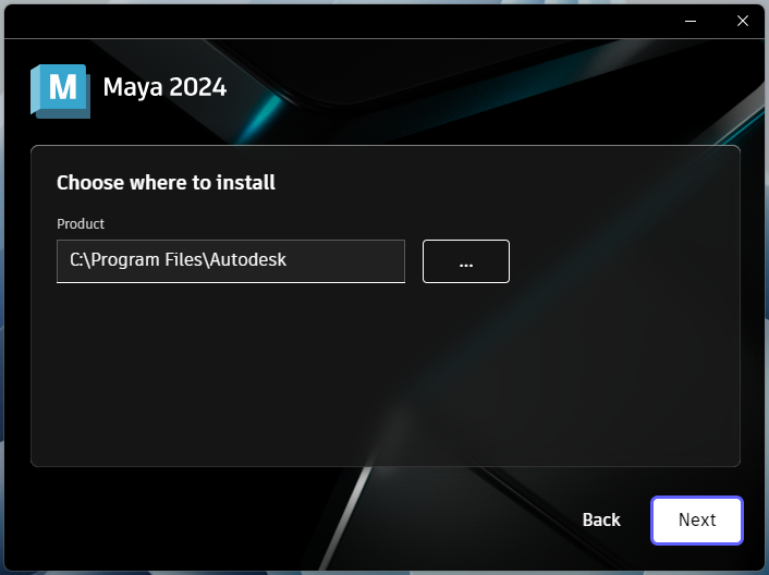 Maya_2024_5.png Выбор папки установки Maya 2024 в установщике